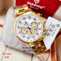 Đồng Hồ Nam Sunrise 1319SA Chronograph 6 Kim Kính Sapphire Authentic 43mm