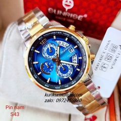 Đồng Hồ Nam Sunrise 1340SA Chronograph 6 Kim Kính Sapphire Authentic 43mm