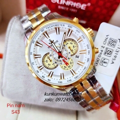 Đồng Hồ Nam Sunrise 1319SA Chronograph 6 Kim Kính Sapphire Authentic 43mm