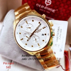 Đồng Hồ Nam Sunrise DM756SWA 6 Kim Kính Sapphire Authentic 42mm