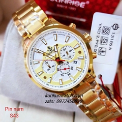 Đồng Hồ Nam Sunrise 1318SA Chronograph 6 Kim Kính Sapphire Authentic 43mm