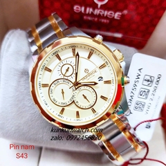 Đồng Hồ Nam Sunrise DM759SWA 6 Kim Kính Sapphire Authentic 43mm