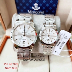 Đồng Hồ Cặp Đôi Nam Nữ Margaret MT802 Kính Sapphire Authentic 28mm - 38mm