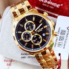 Đồng Hồ Nam Sunrise DM755SWA 6 Kim Kính Sapphire Authentic 42mm