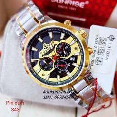 Đồng Hồ Nam Sunrise 1318SA Chronograph 6 Kim Kính Sapphire Authentic 43mm