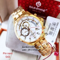 Đồng Hồ Nam Sunrise 1146SA 6 Kim  Kính Sapphire Authentic 43mm