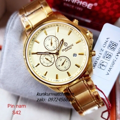 Đồng Hồ Nam Sunrise DM758SWA 6 Kim Kính Sapphire Authentic 42mm