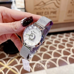 Đồng Hồ Nữ Salvatore Ferragamo Minuetto Dây Mesh Full Bạc 35mm