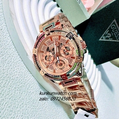 Đồng Hồ Nữ Guess GW0464L5 Đính Đá Màu, Lộ Máy Mặt 40mm