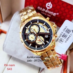 Đồng Hồ Nam Sunrise 1146SA 6 Kim  Kính Sapphire Authentic 43mm