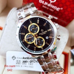 Đồng Hồ Nam Sunrise DM755SWA 6 Kim Kính Sapphire Authentic 42mm