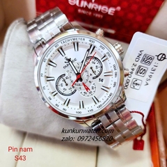 Đồng Hồ Nam Sunrise 1319SA Chronograph 6 Kim Kính Sapphire Authentic 43mm