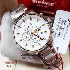 Đồng Hồ Nam Sunrise DM758SWA 6 Kim Kính Sapphire Authentic 42mm