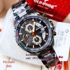 Đồng Hồ Nam Sunrise 1340SA Chronograph 6 Kim Kính Sapphire Authentic 43mm