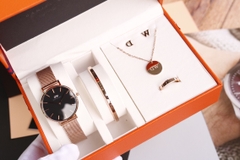 Set Đồng Hồ Nữ DW Daniel Wellington Classic Petite Melrose Black