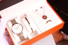 Set Đồng Hồ Nữ DW Daniel Wellington Classic Petite Melrose White