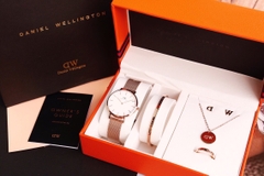 Set Đồng Hồ Nữ DW Daniel Wellington Classic Petite Melrose White