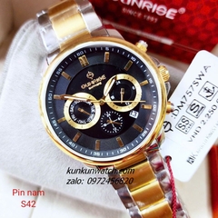 Đồng Hồ Nam Sunrise DM757SWA 6 Kim Kính Sapphire Authentic 42mm