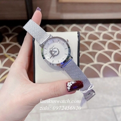 Đồng Hồ Nữ Salvatore Ferragamo Minuetto Dây Mesh Full Bạc 35mm