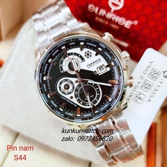 Đồng Hồ Nam Sunrise 1135SA 6 Kim  Kính Sapphire Authentic 44mm