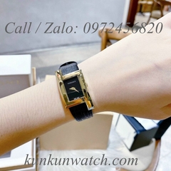 Đồng Hồ Nữ Versace Greca Icon - Dây Da Đen Vỏ Vàng - 39 x 21mm