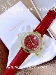 Đồng Hồ Nữ Versace Reve Chrono Mother Chế Độ Chronograph - Dây Da Đỏ - 38mm