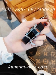 Đồng Hồ Nữ Versace Greca Icon - Dây Da Đen Vỏ Bạc - 39 x 21mm