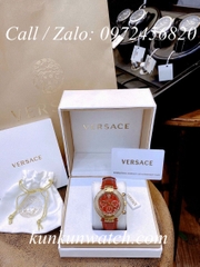 Đồng Hồ Nữ Versace Reve Chrono Mother Chế Độ Chronograph - Dây Da Đỏ - 38mm