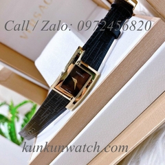 Đồng Hồ Nữ Versace Greca Icon - Dây Da Đen Vỏ Vàng - 39 x 21mm