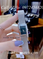 Đồng Hồ Nữ Versace Greca Icon Bạc Mặt Xanh Rêu - 39 x 21mm