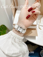 Đồng Hồ Nữ Versace Greca Icon - Dây Da Trắng Vỏ Bạc - 39 x 21mm