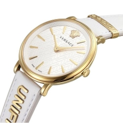 Đồng Hồ Nữ Versace V-Circle Manifesto Unified - Dây Da Trắng - 38mm