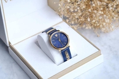 Đồng Hồ Nữ Versace V-Circle Manifesto Unified - Dây Da Xanh - 38mm