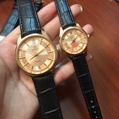 Đồng hồ Đôi OMEGA - Dây da - OMC01