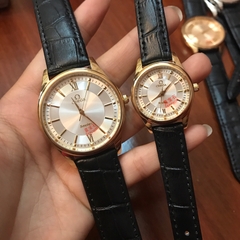 Đồng hồ Đôi OMEGA - Dây da - OMC01