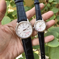 Đồng hồ Đôi OMEGA - Dây da - OMC02