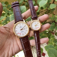 Đồng hồ Đôi OMEGA - Dây da - OMC02
