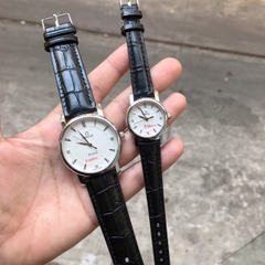Đồng hồ Đôi OMEGA - Dây da - OMC04