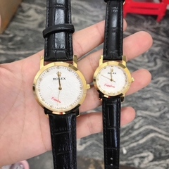 Đồng hồ Đôi ROLEX - Dây da - RLC02