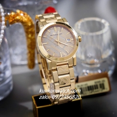 Đồng Hồ Cặp Đôi Nam Nữ Burberry The City BU9038 BU9145 Gold 38mm - 34mm