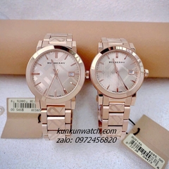 Đồng Hồ Cặp Đôi Nam Nữ Burberry The City BU9039 BU9146 Rose Gold 38mm - 34mm 1