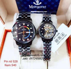 Đồng Hồ Cặp Đôi Nam Nữ Margaret MT1508 Kính Sapphire Authentic 28mm - 40mm