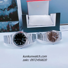 Đồng Hồ Cặp Đôi Tissot 1853 PRX Silver Mặt Đen Lịch Ngày 40mm - 34mm