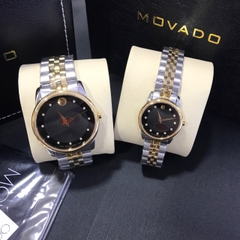 Đồng hồ Đôi MOVADO - Quartz ( Pin ) - Dây Kim loại (  MVDTC01 )