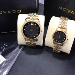 Đồng hồ Đôi MOVADO - Quartz ( Pin ) - Dây Kim loại (  MVDTC01 )