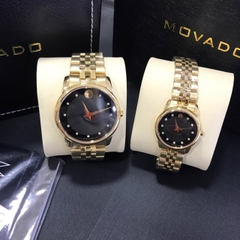 Đồng hồ Đôi MOVADO - Quartz ( Pin ) - Dây Kim loại (  MVDTC01 )