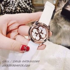 Đồng Hồ Nữ Guess W0911L5 - Mặt Số Hoa Văn 4 Chữ G - Dây Cao Su - 39mm