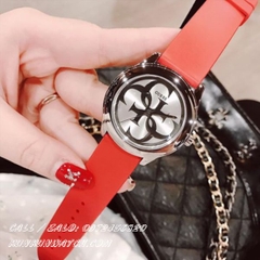 Đồng Hồ Nữ Guess W0911L9 - Mặt Số Hoa Văn 4 Chữ G - Dây Cao Su - 39mm