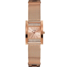 Đồng Hồ Nữ Guess W0127L3 - Mặt Số Vuông - Dây Thép Lưới - 25 x 23mm