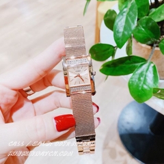 Đồng Hồ Nữ Guess W0127L3 - Mặt Số Vuông - Dây Thép Lưới - 25 x 23mm